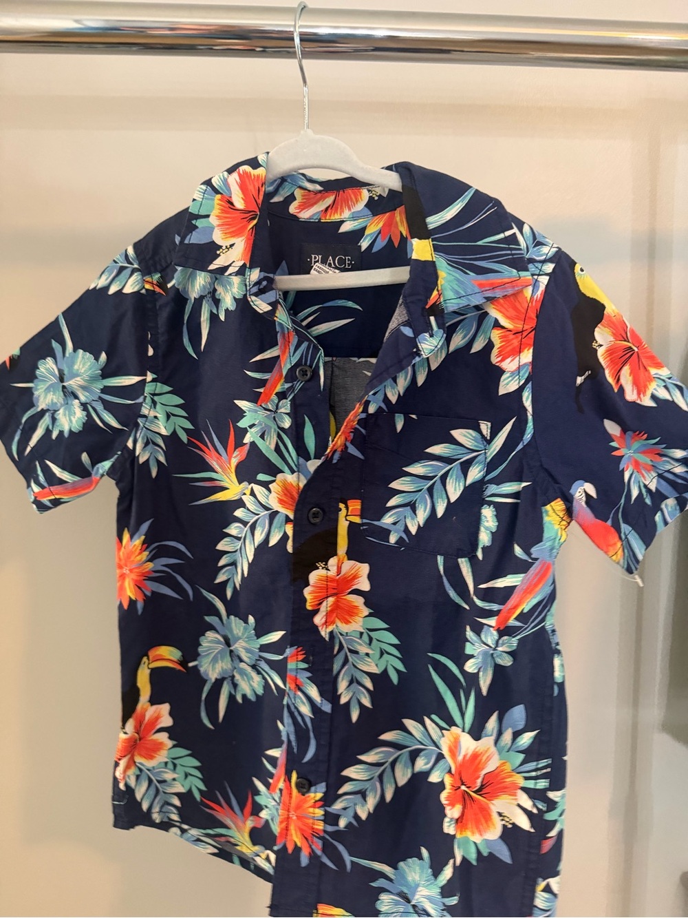 Boys’ The Children's Place Navy Floral Hawaiian Shirt